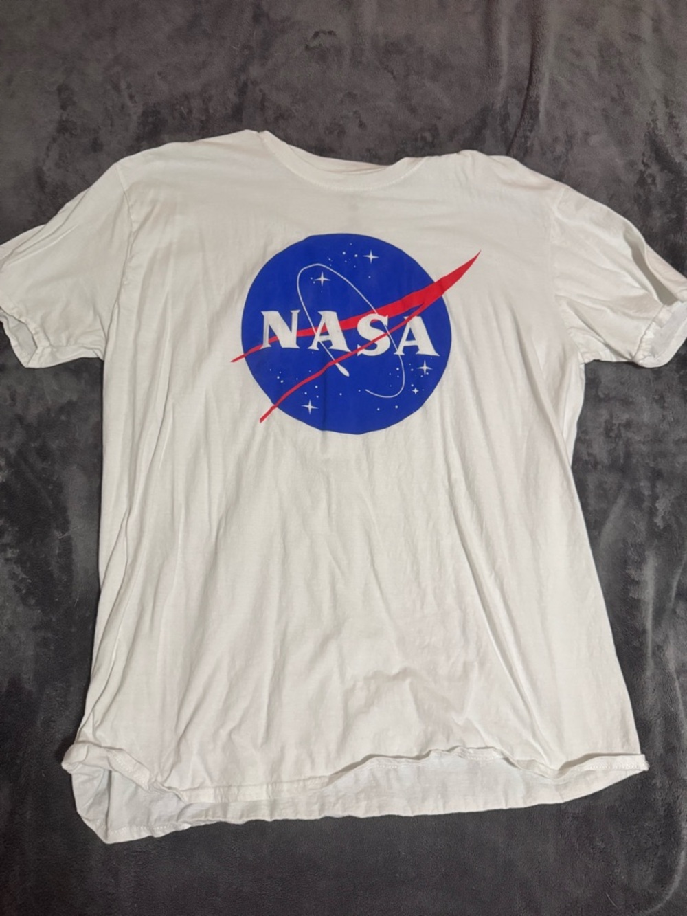 3/$15 🌟 NASA Meatball White Short Sleeve Men’s 2XL Tee - Classic Space Graphic